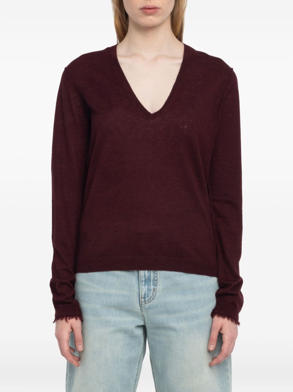 Rivy V-neck long-sleeve sweater - 3