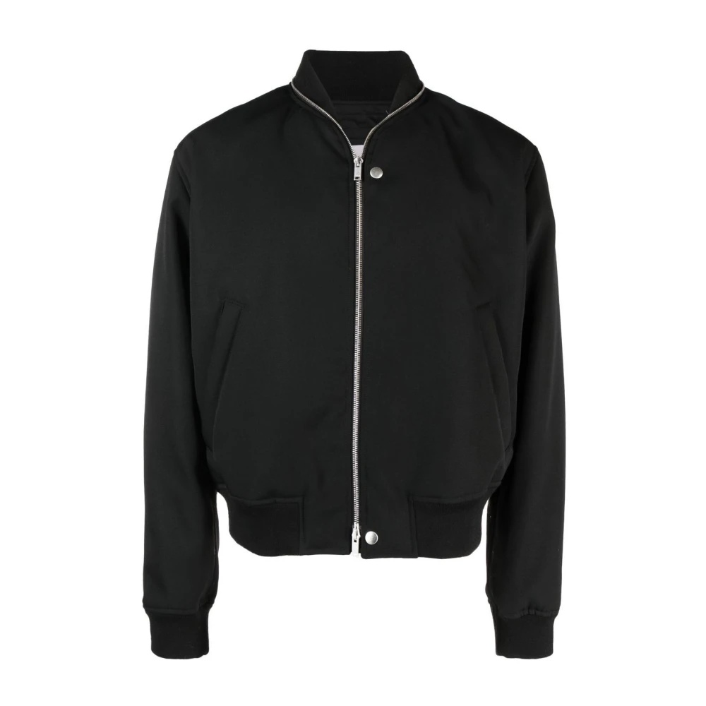 Jil Sander BLACK WOOL BOMBER JACKET | miinto | REVERSIBLE