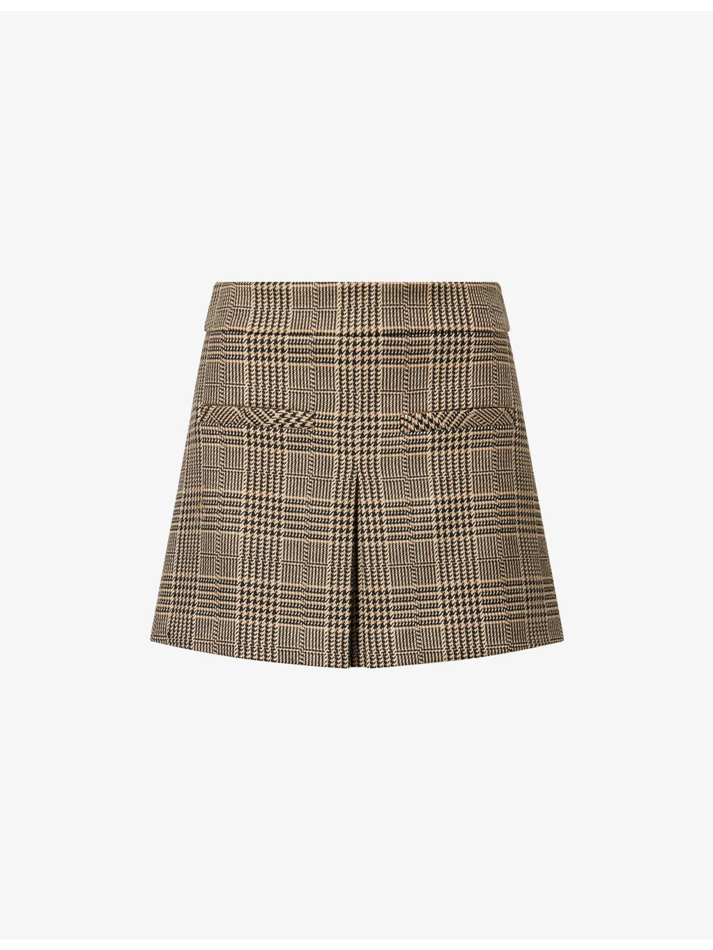 Pavaline Houndstooth Woven Mini Skirt - 1