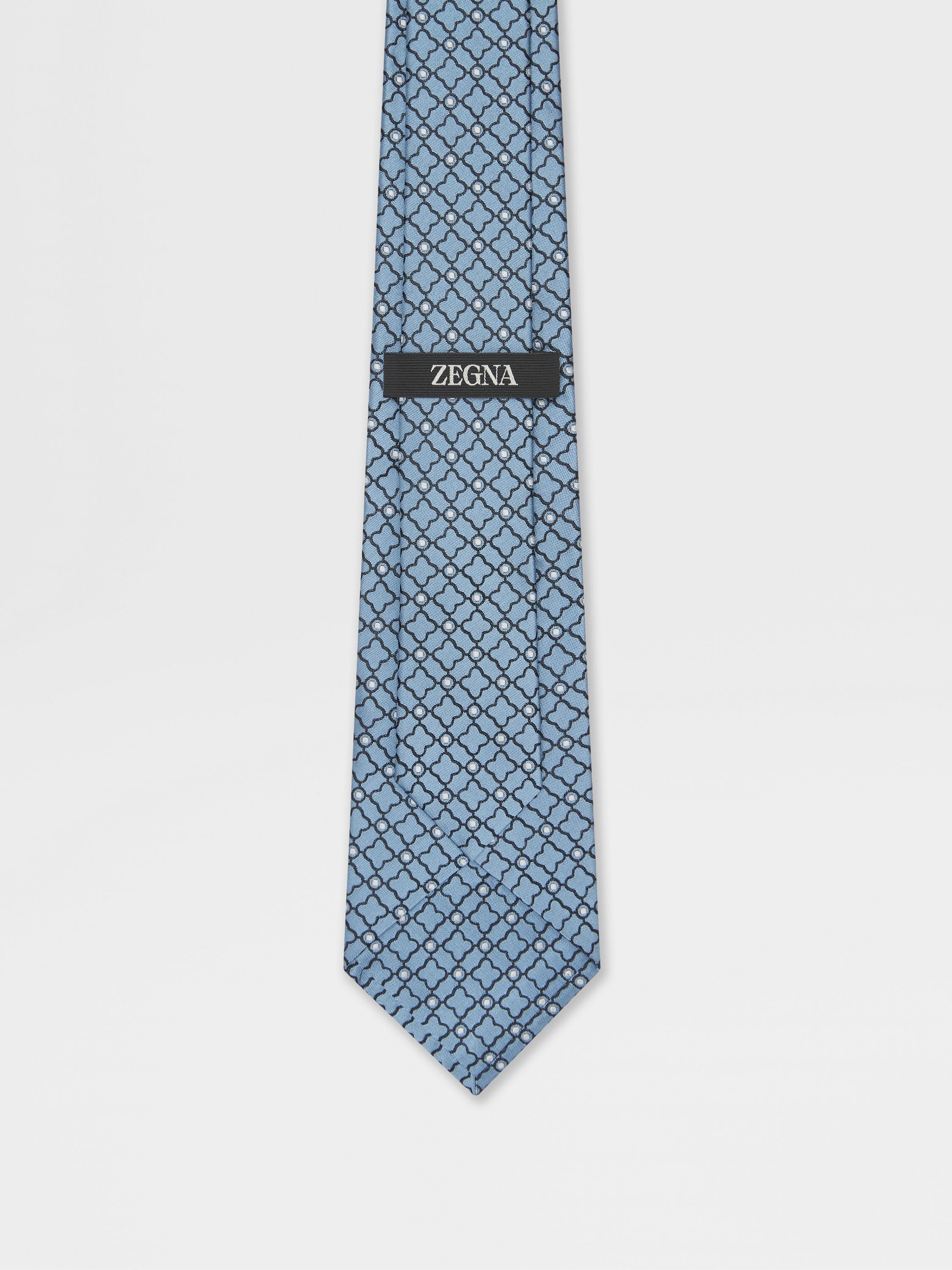 LIGHT BLUE SILK TIE - 3