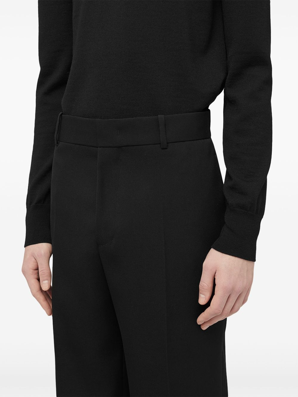 straight-leg wool trousers - 4