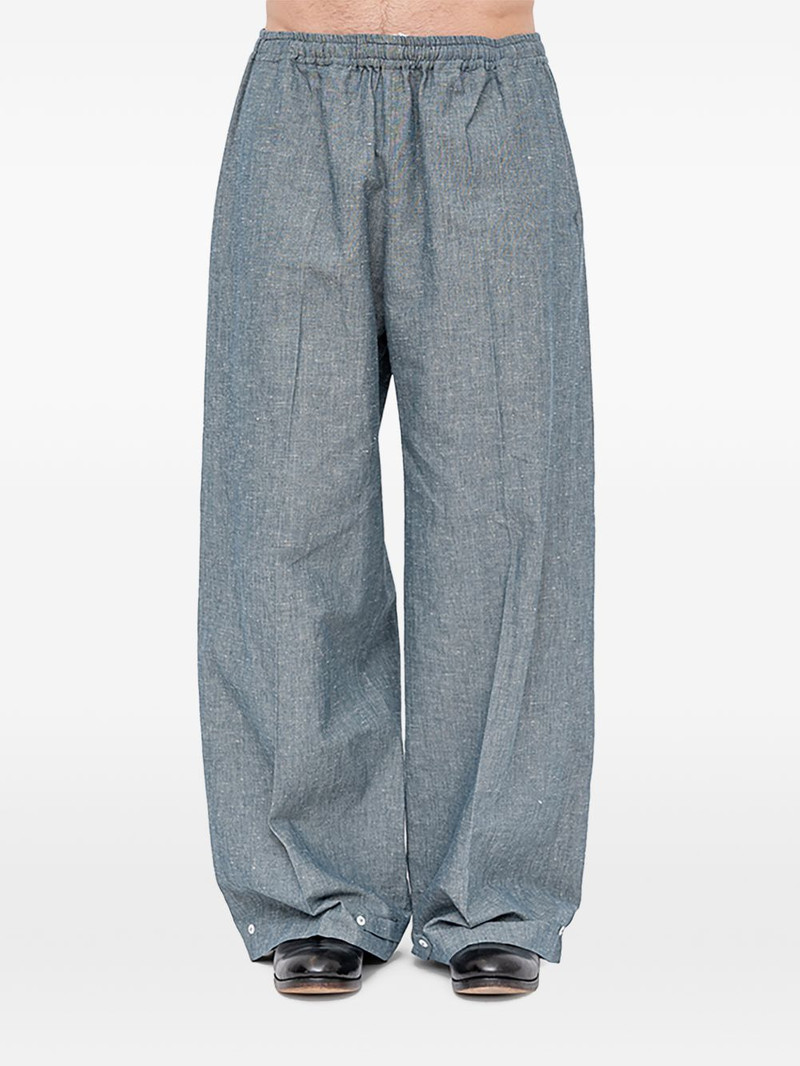 button-detail wide-leg trousers 1