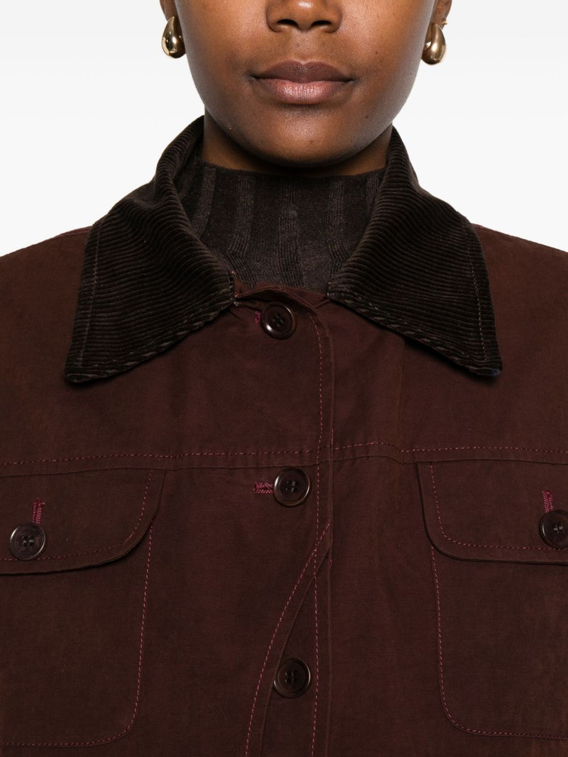 corduroy-collar buttoned jacket 5