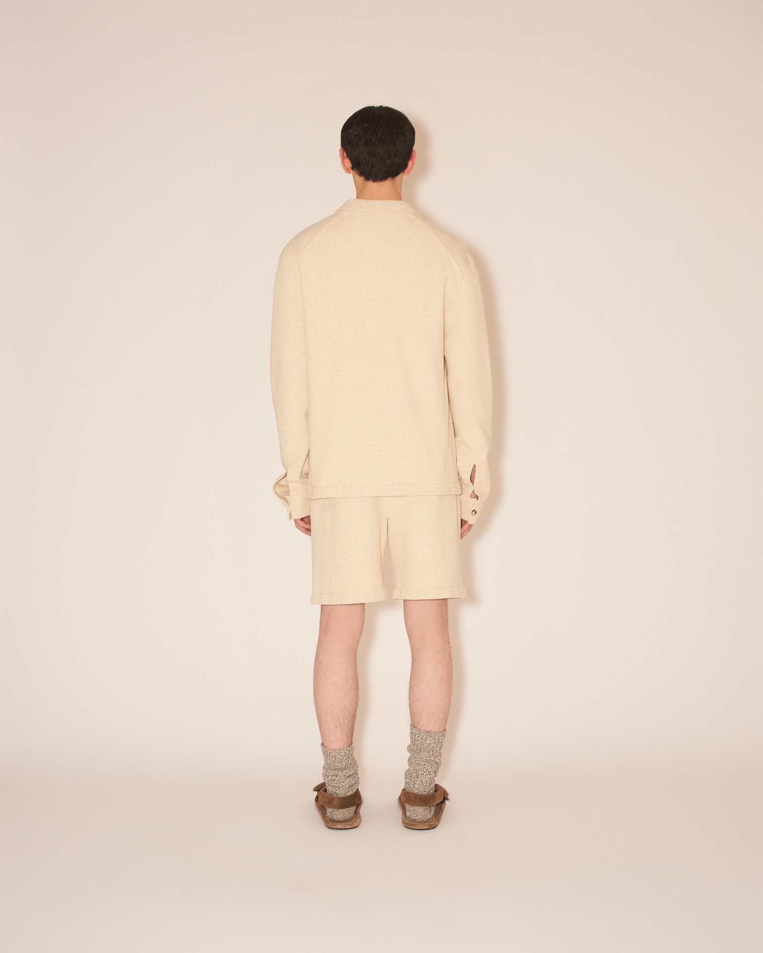 BURIS - Textured linen shirt - Creme - 4