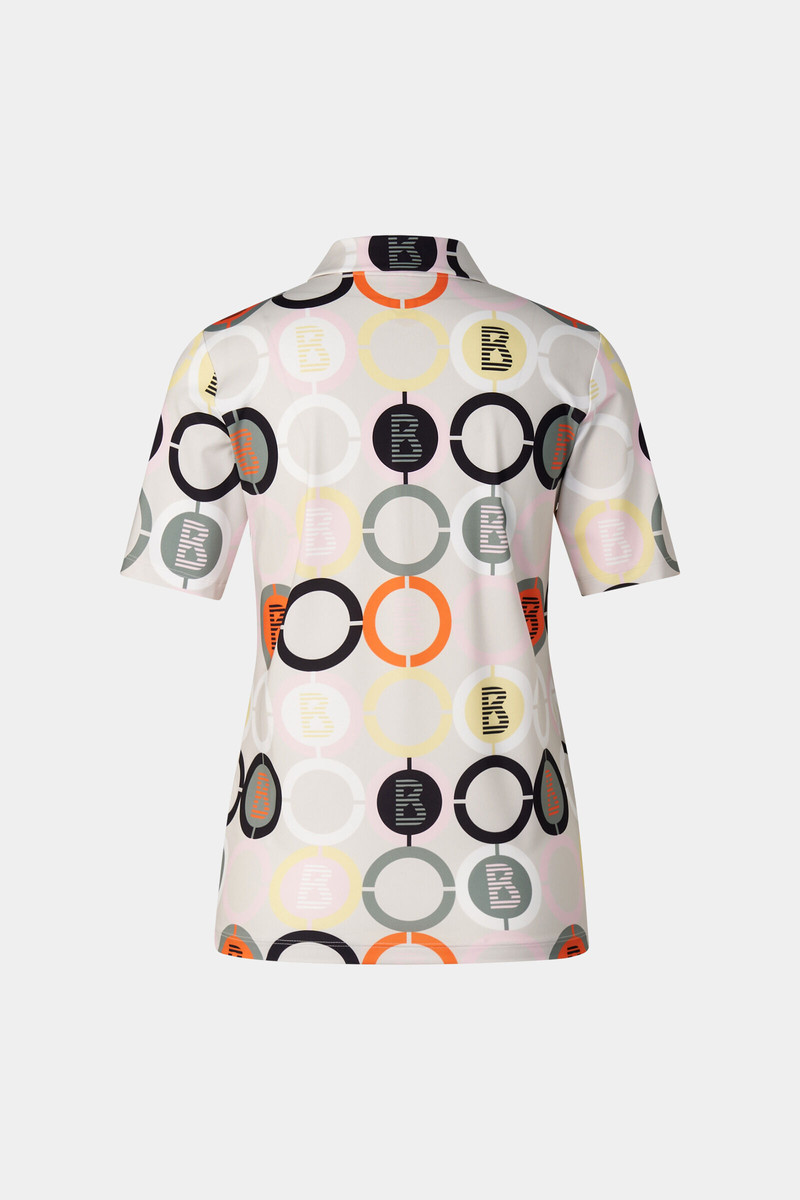 BOGNER Taya functional short-sleeved top in Sand/Orange/Grey outlook