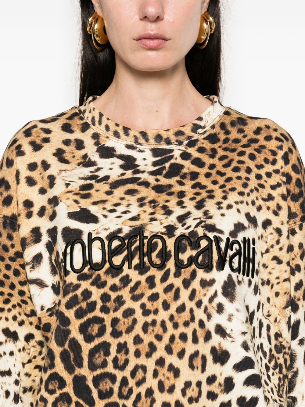 Jaguar Skin-print cotton sweatshirt - 5