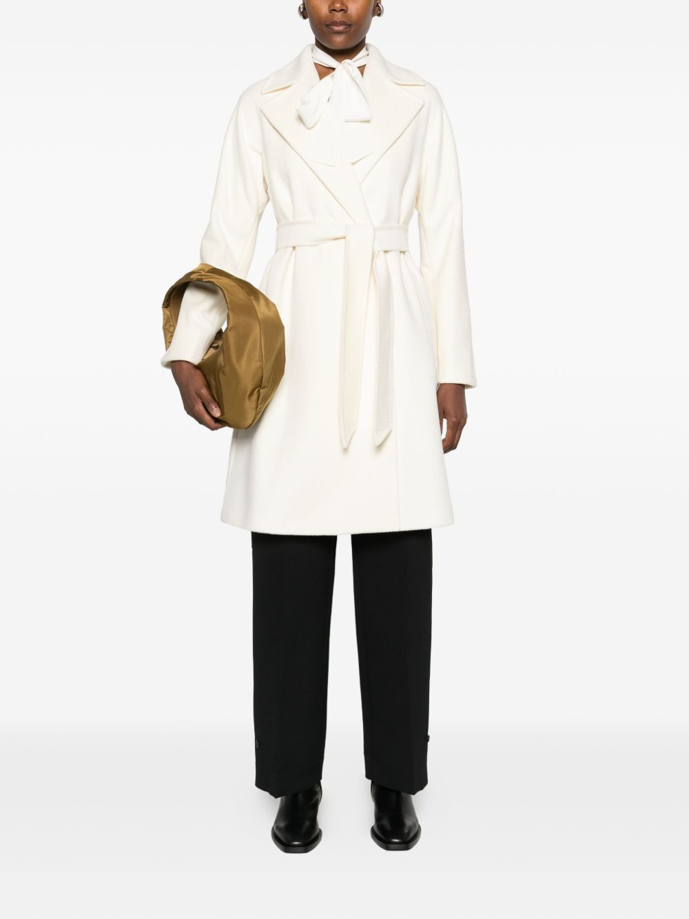 belted wrap coat - 2