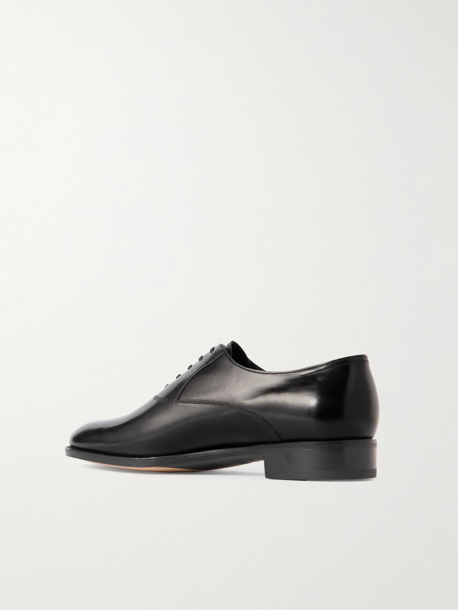 Luke Glossed-Leather Oxford Shoes Black - 4