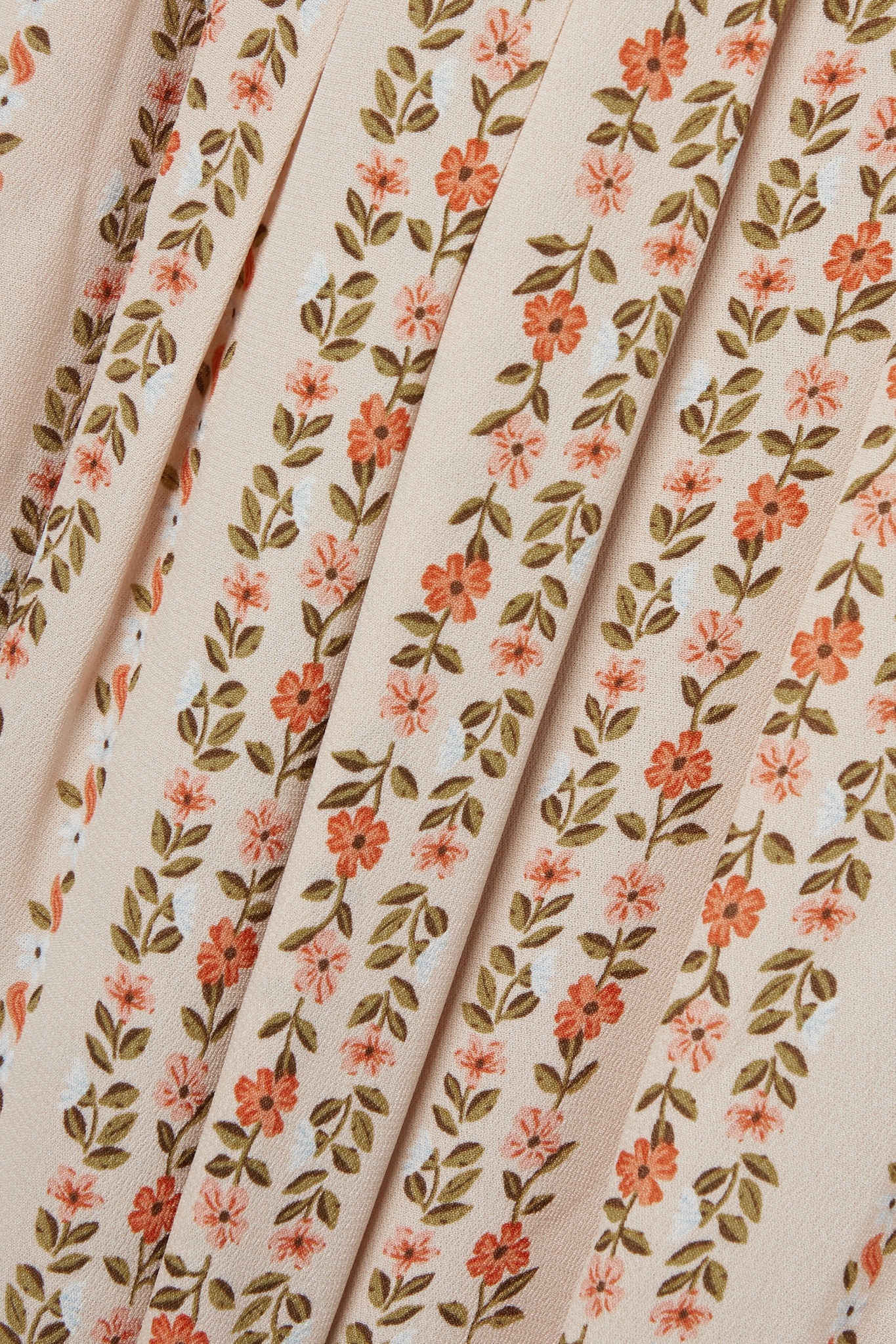 Ruffled floral-print crepe de chine mini dress - 8