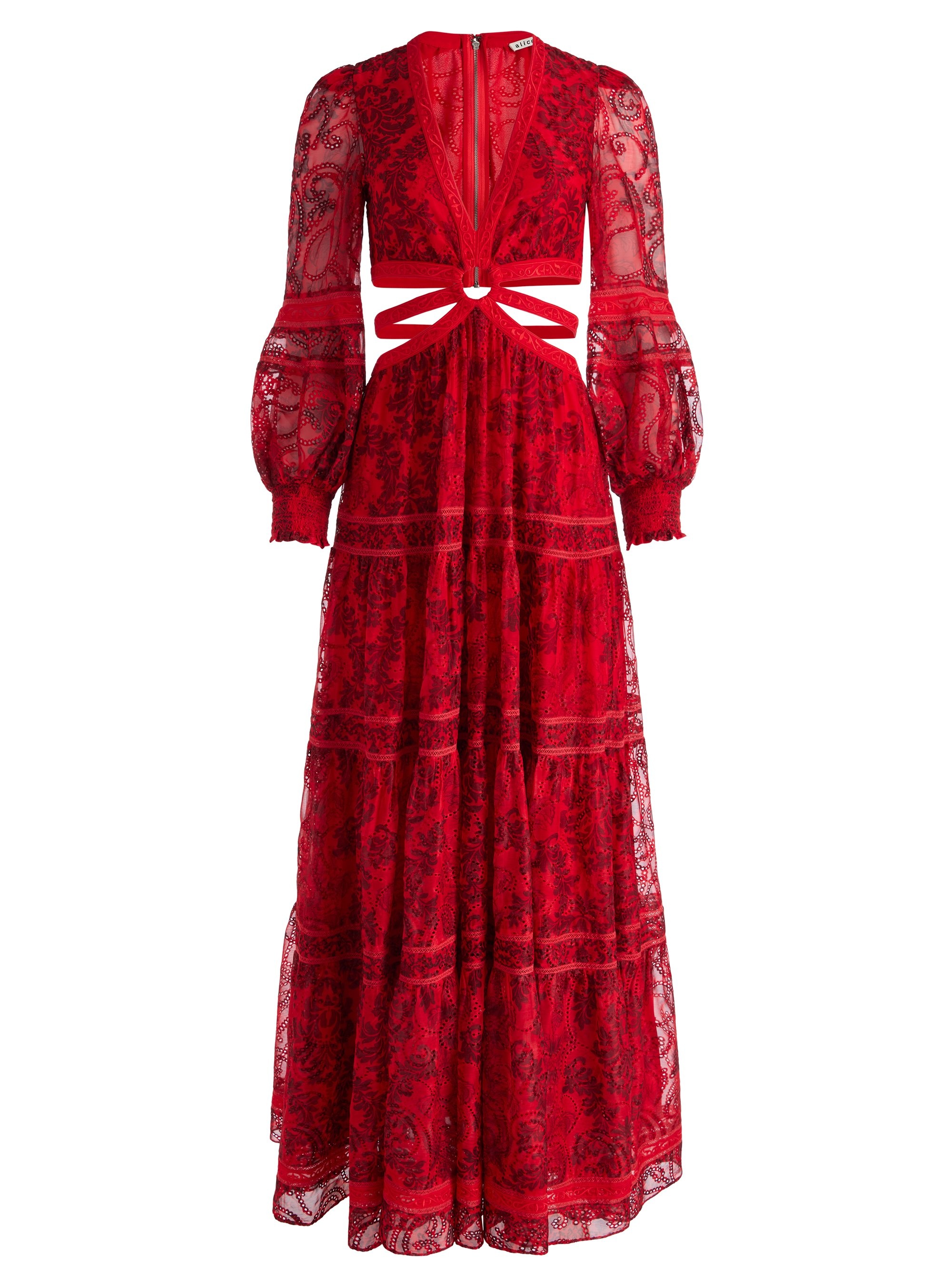 Alice+Olivia ★【ティアードドレス】PATRICA エレガントな一着 Patrica Tiered Dress In Black | Alice + Olivia