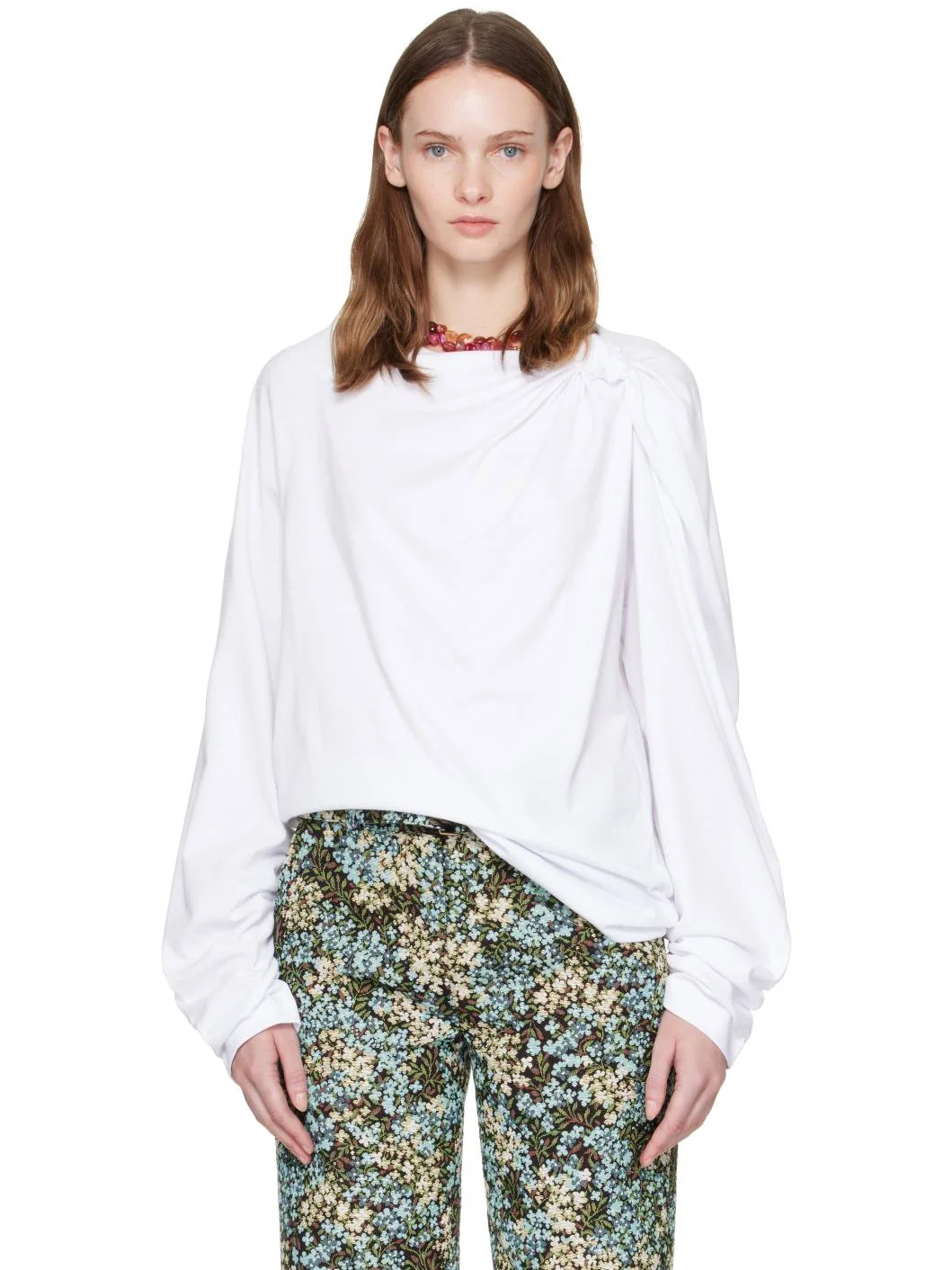 White Cotton Jersey T-shirt - 1