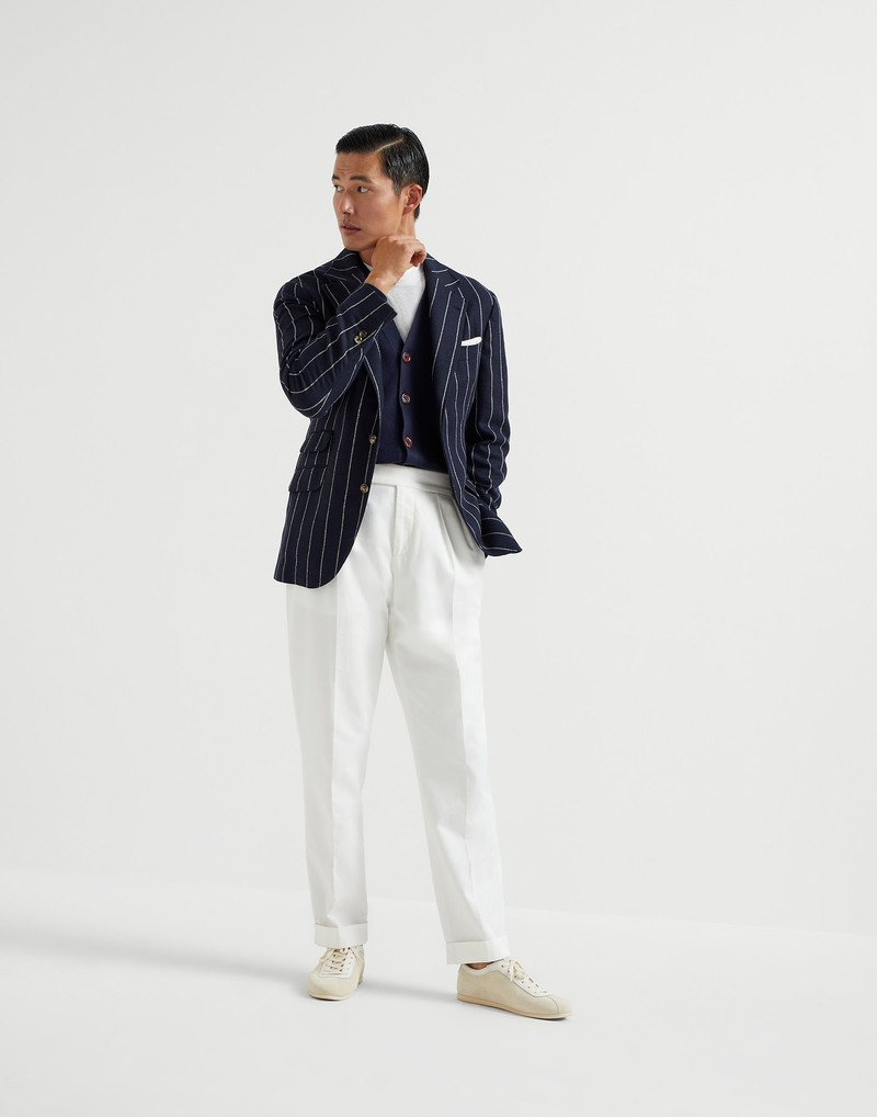 Cotton English rib cardigan with raglan sleeves 5