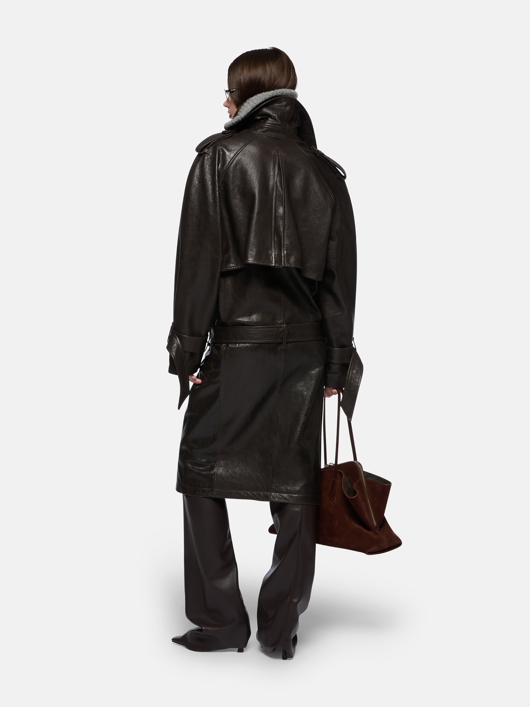 DARK BROWN TRENCH - 3