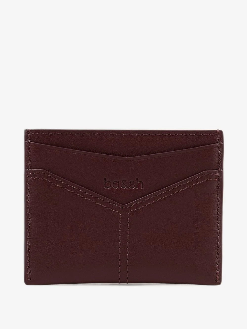 logo-plaque leather card holder - 1