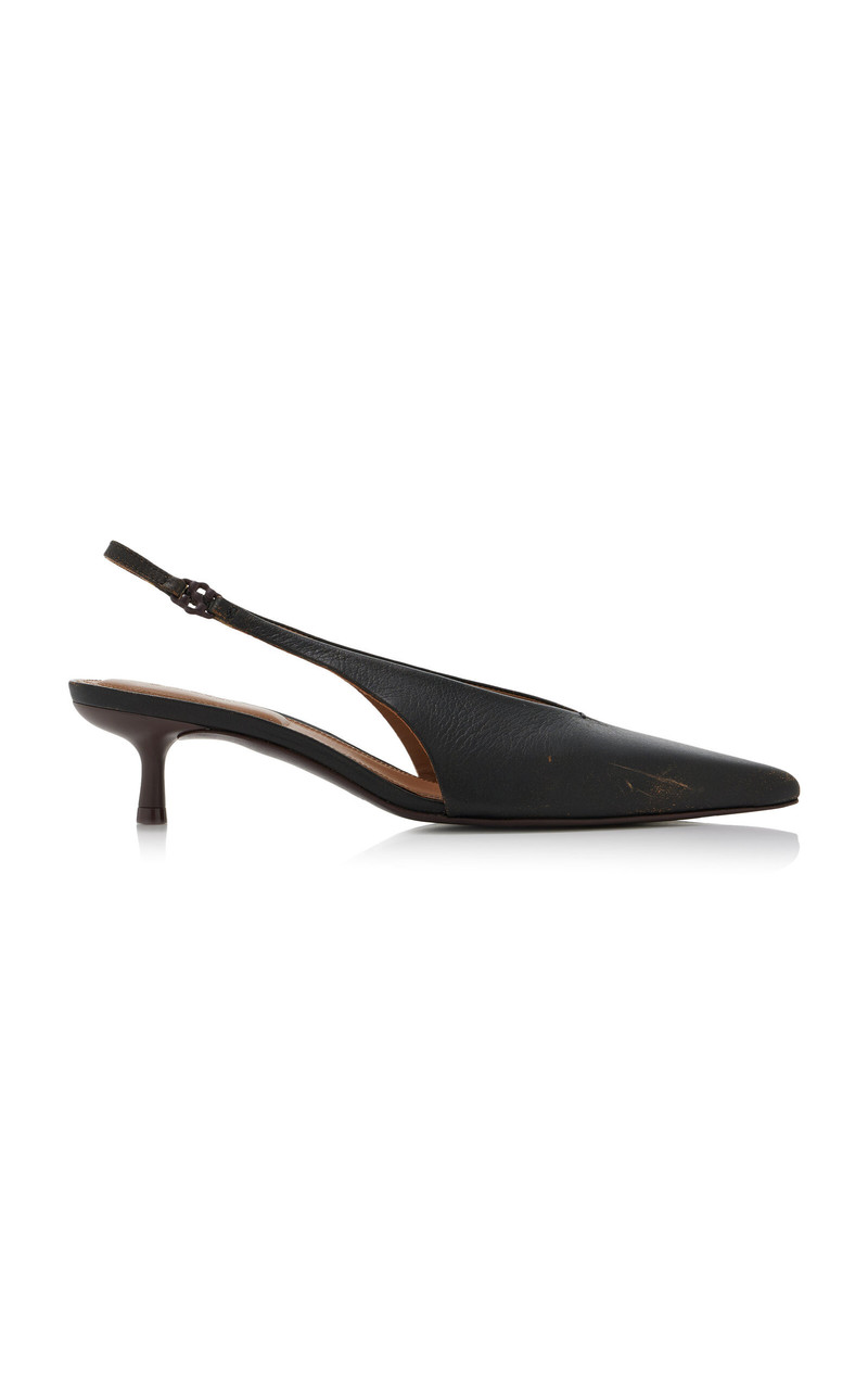 Sylvie Leather Slingback Pumps brown 1