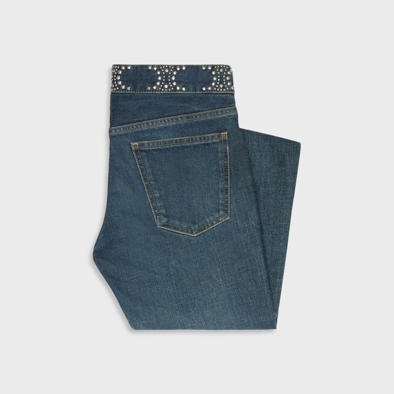 CELINE Neo skinny jeans in clean dark union wash denim outlook