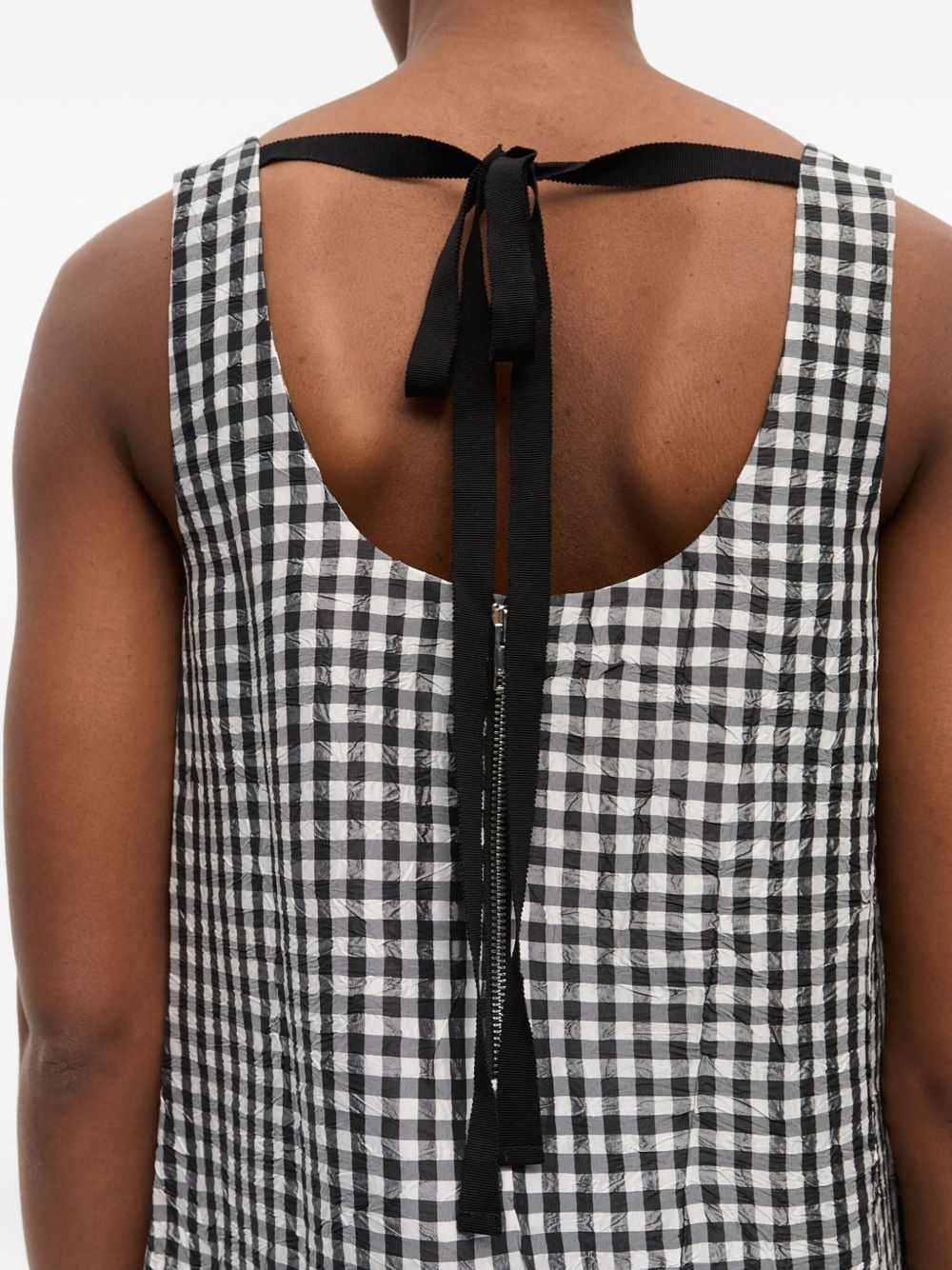 gingham-print dress - 5