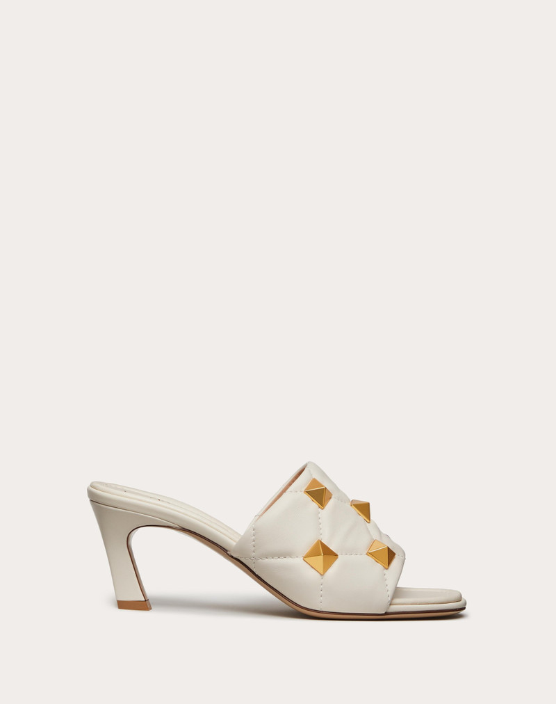 ROMAN STUD SLIDE SANDAL IN QUILTED NAPPA 65 MM 1