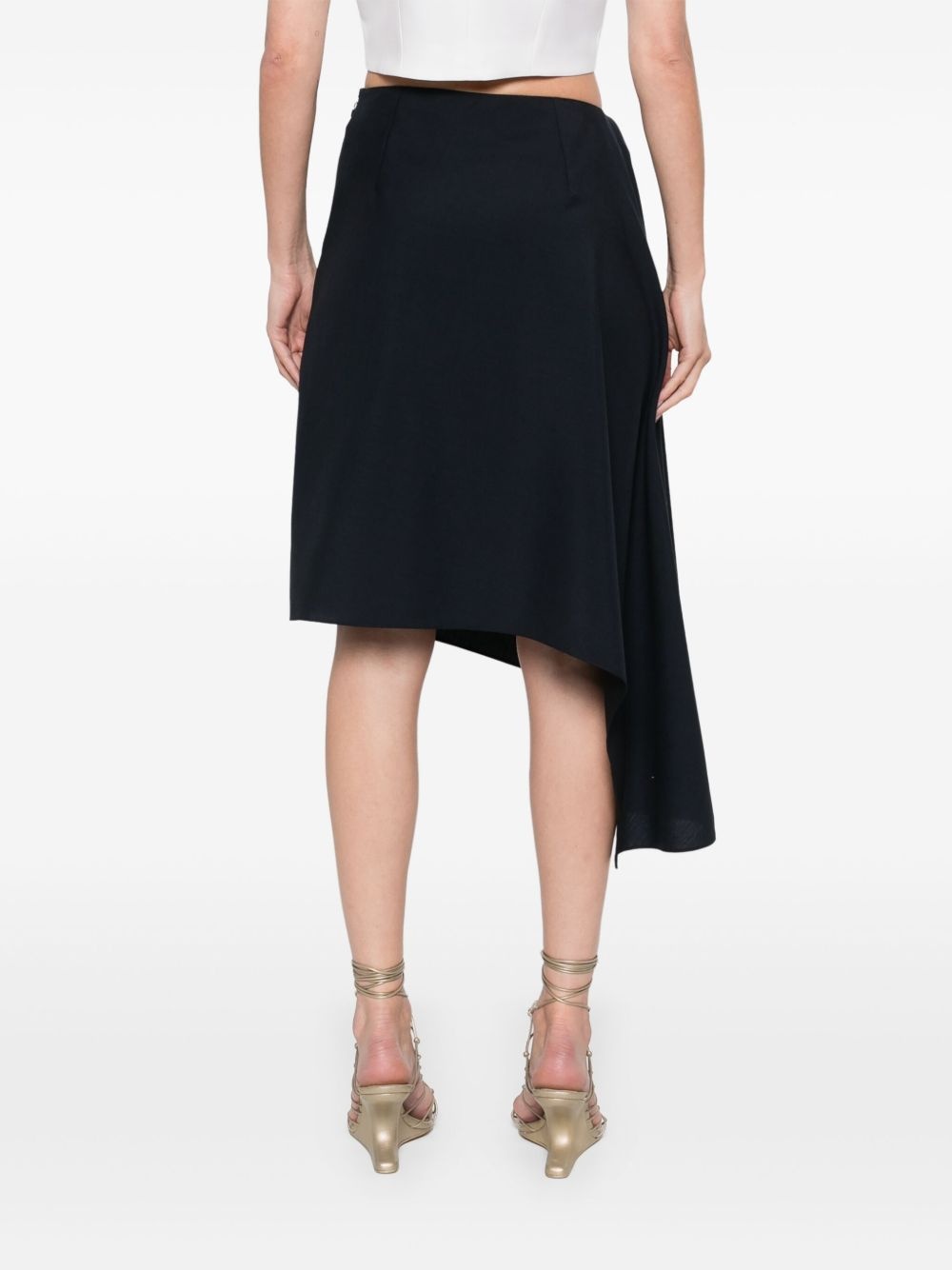asymmetric midi skirt - 4