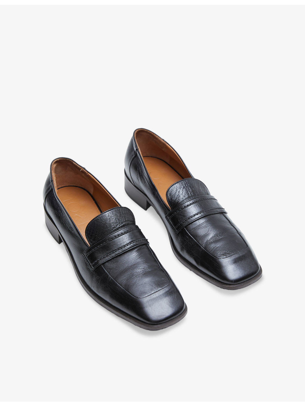 Square-Toe Leather Loafers - 3