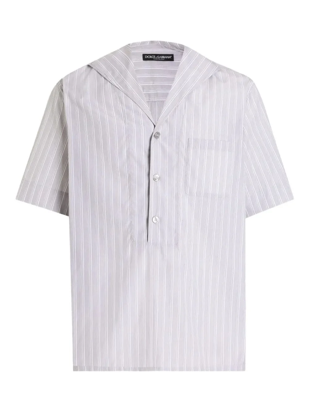 Three-button Short Sleeved Shirt - 1