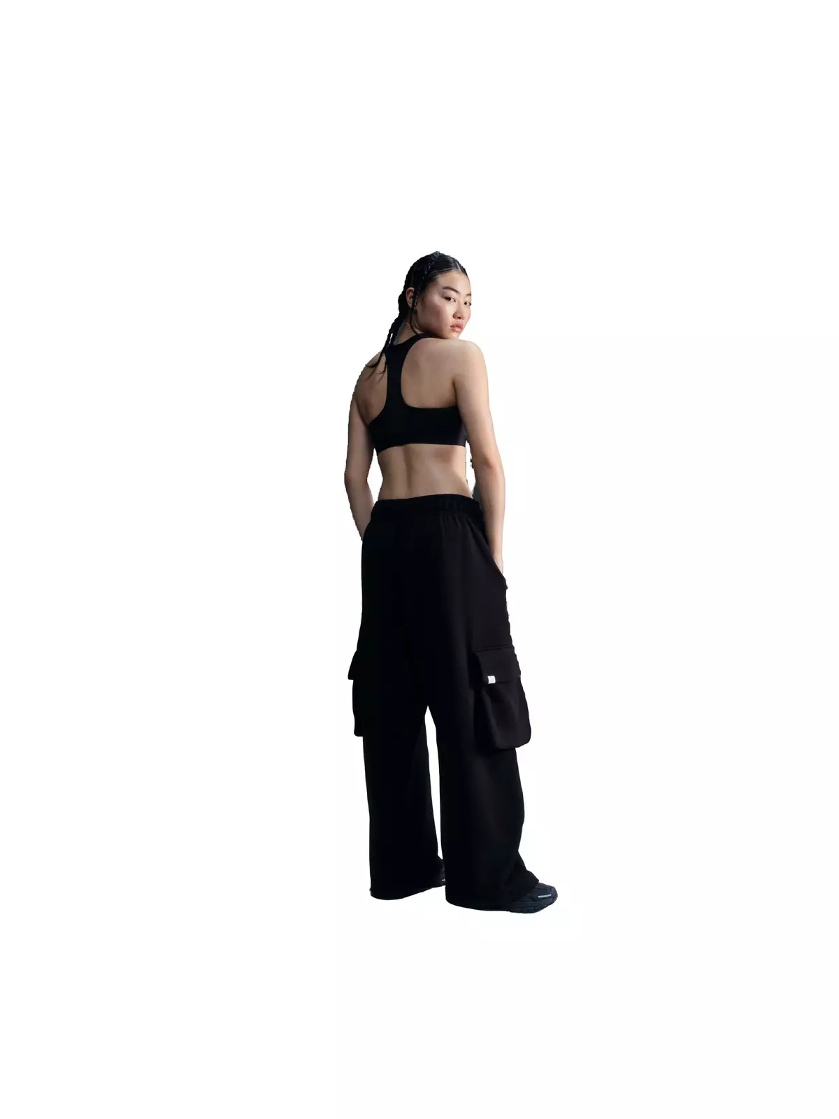 Women's Sportswear Low-Rise Oversized French Terry Open-Hem Pants - 5
