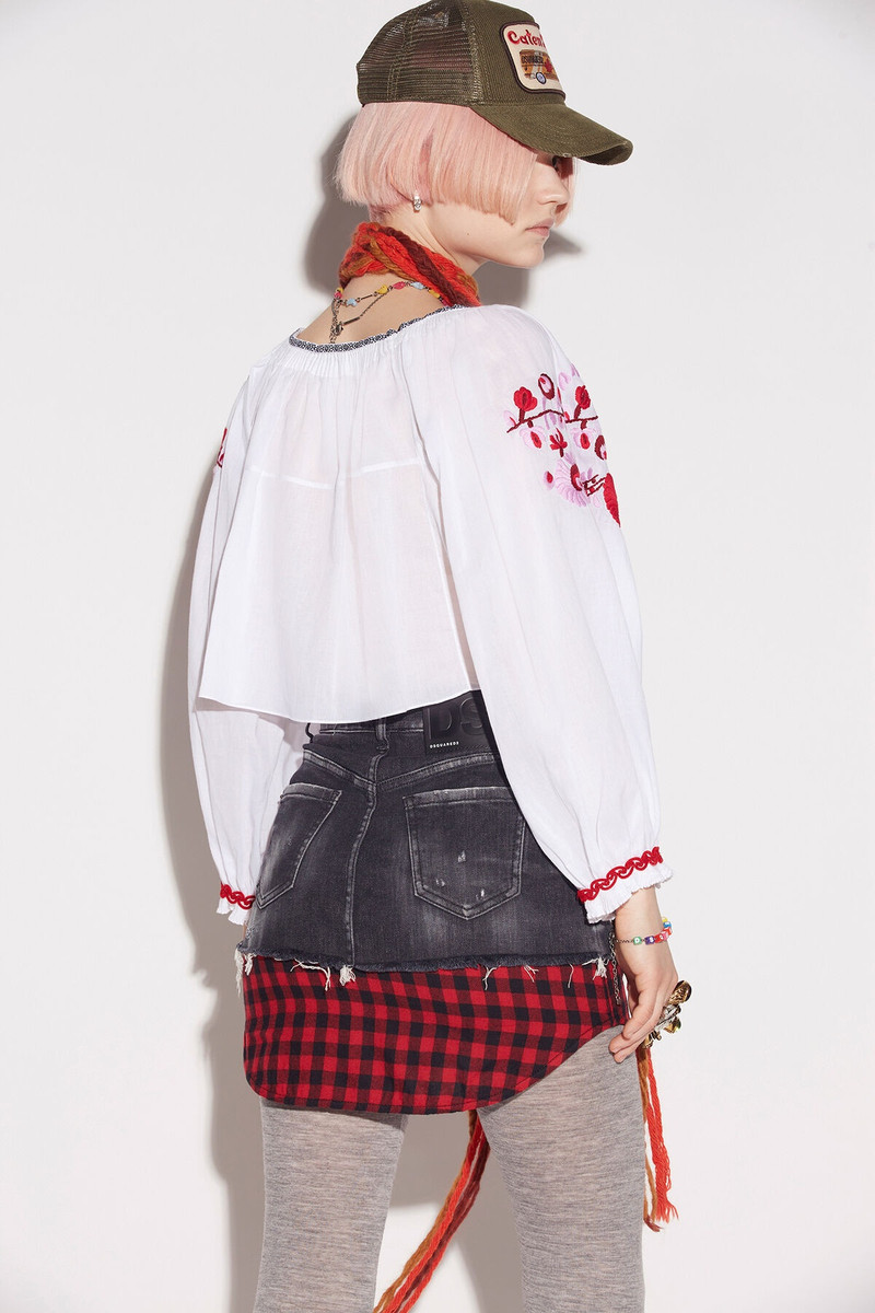 DSQUARED2 BLACK & CHECK SHIRT SKIRT outlook