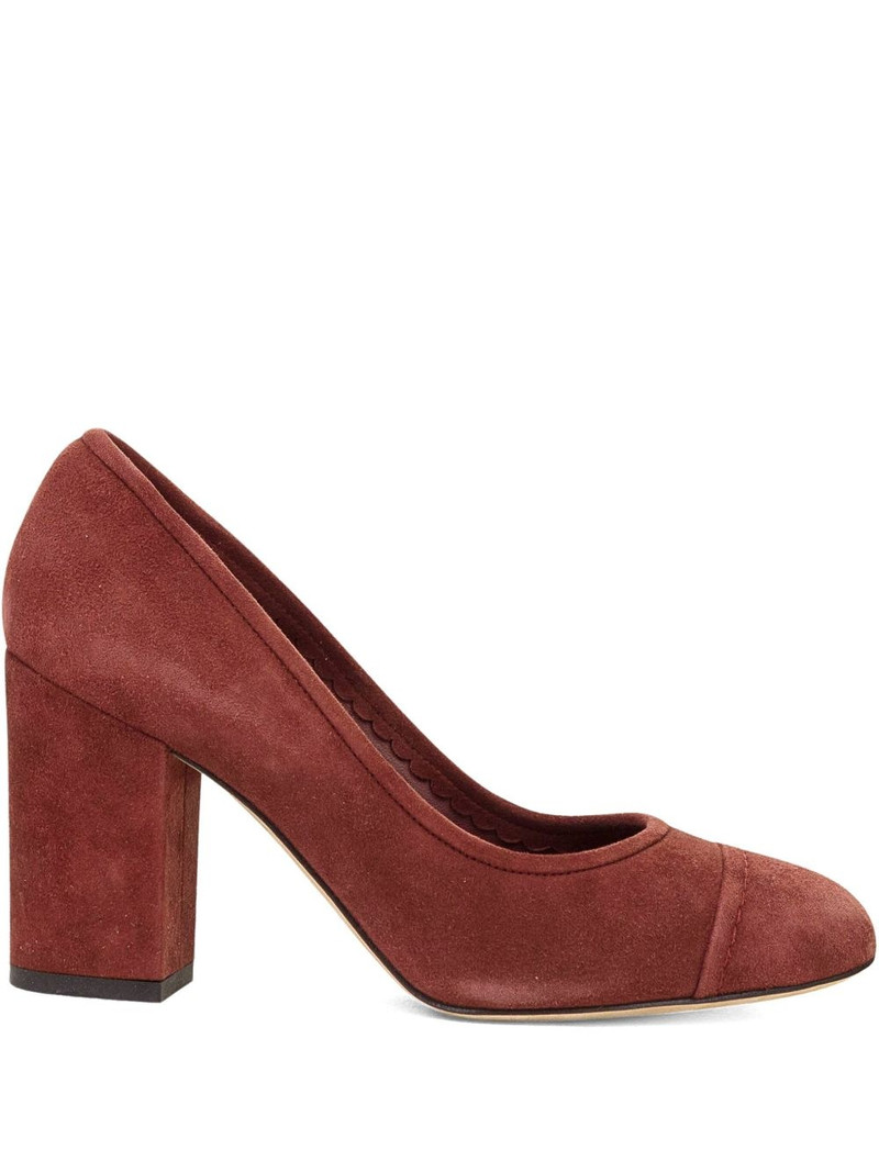 block-heel suede pumps 1