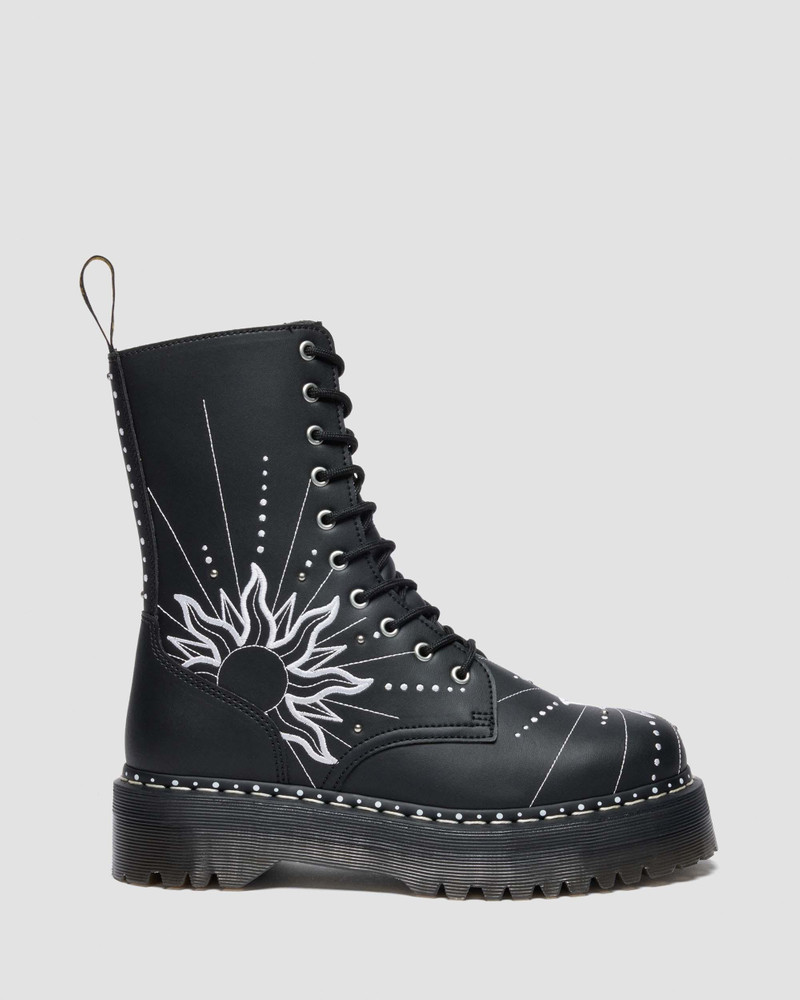 JADON HI SOLAR FLARE Reclaimed Leather Platform Boots 1