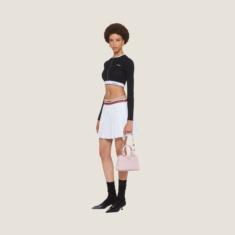 Miu Crystal nappa leather handbag - 4