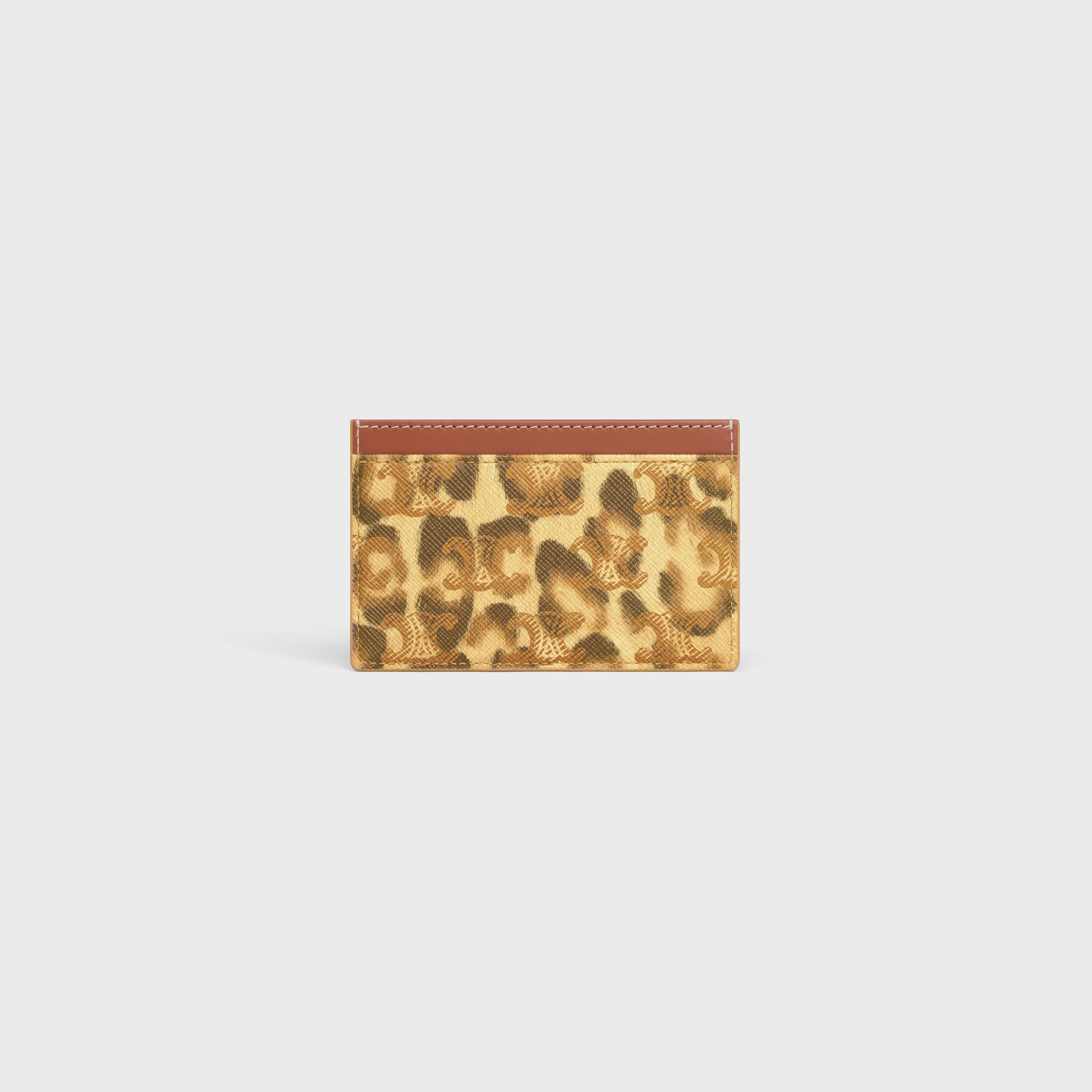 Card holder in Triomphe Canvas with leopard print - 3