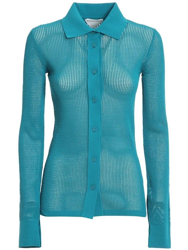 Tシャツ・カットソー BOTTEGA VENETA SS21 MESH CARDIGAN (648977_V0BN03103) Bottega Veneta mesh crystal cardigan | balaan | REVERSIBLE