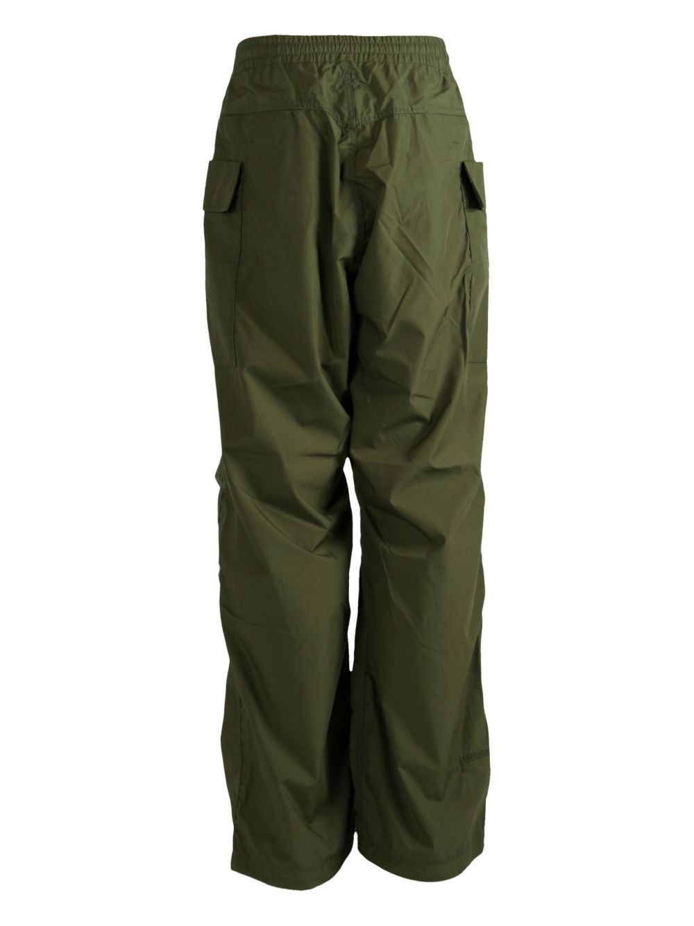 elastic-waist cargo trousers - 4