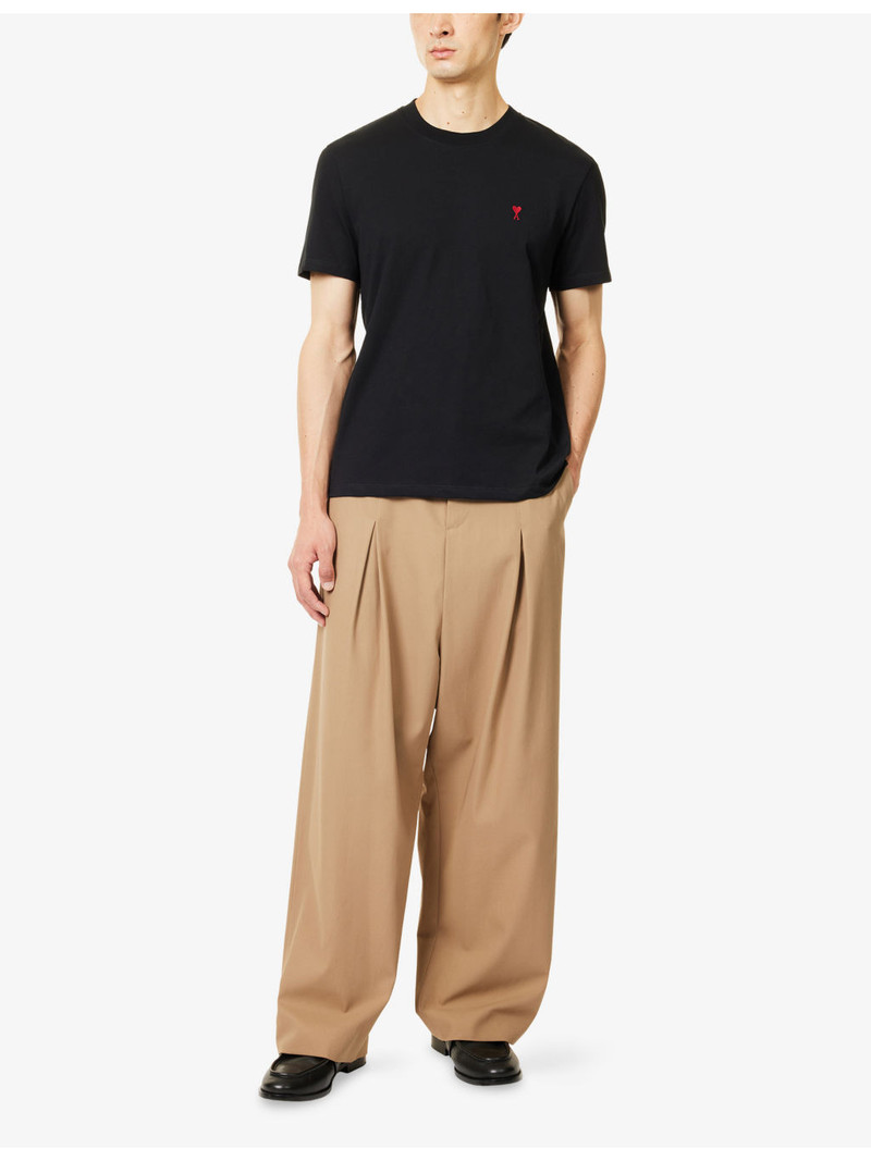 AMI Paris Regular-Fit Embroidered-Logo Cotton-Jersey T-shirt outlook