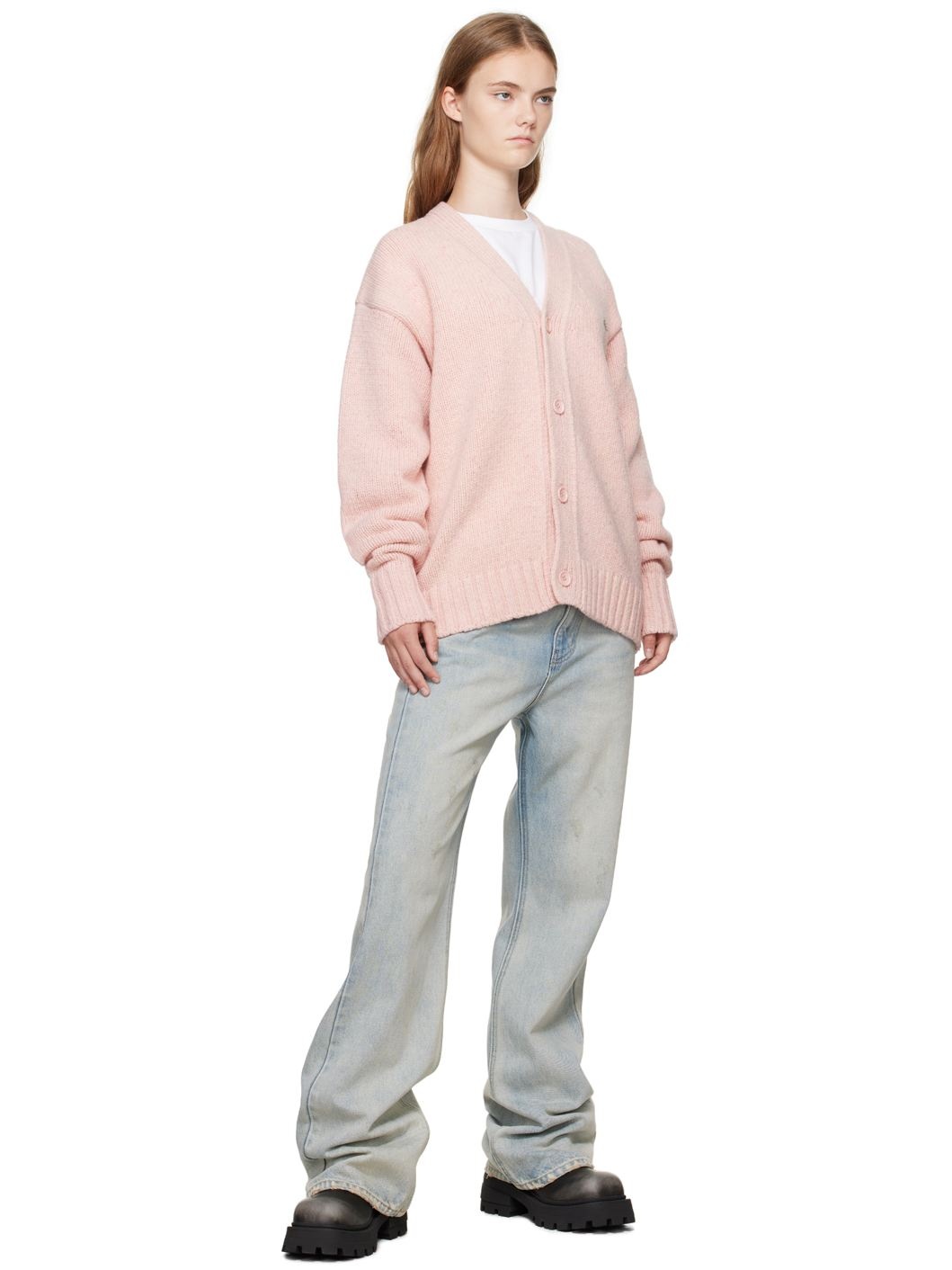 Pink Chunky Cardigan - 4