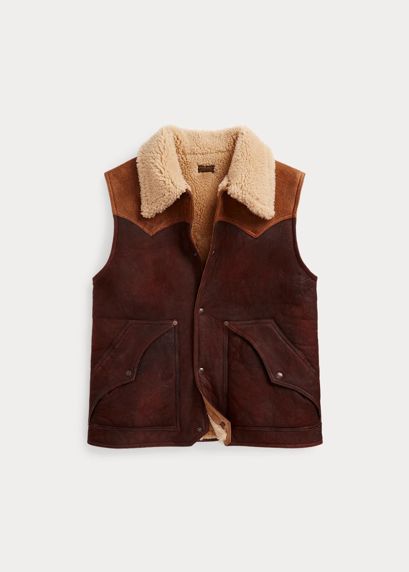 Two-Tone Shearling Vest 1