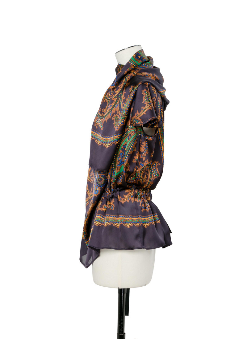 sacai Paisley Print x Cotton Jersey T-Shirt outlook