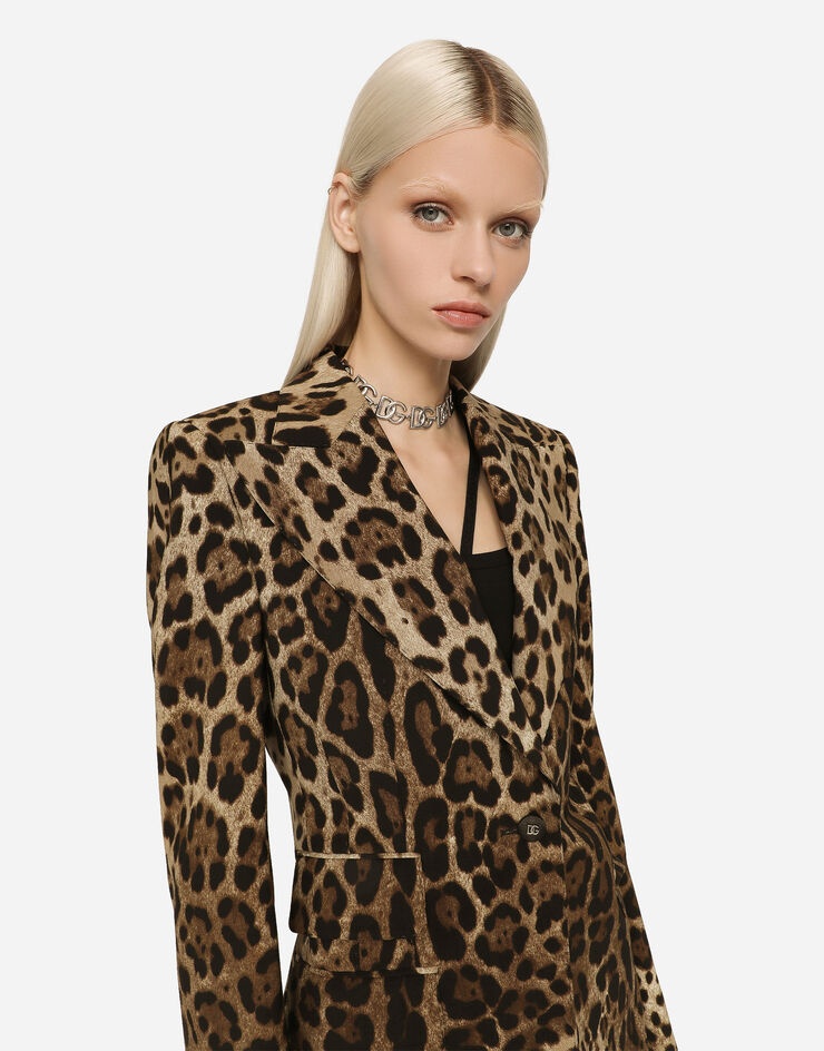 Leopard-print wool Turlington jacket - 4