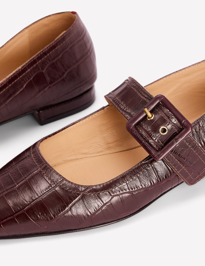 Vic Chisel Toe Mary Janes-Oxblood 4