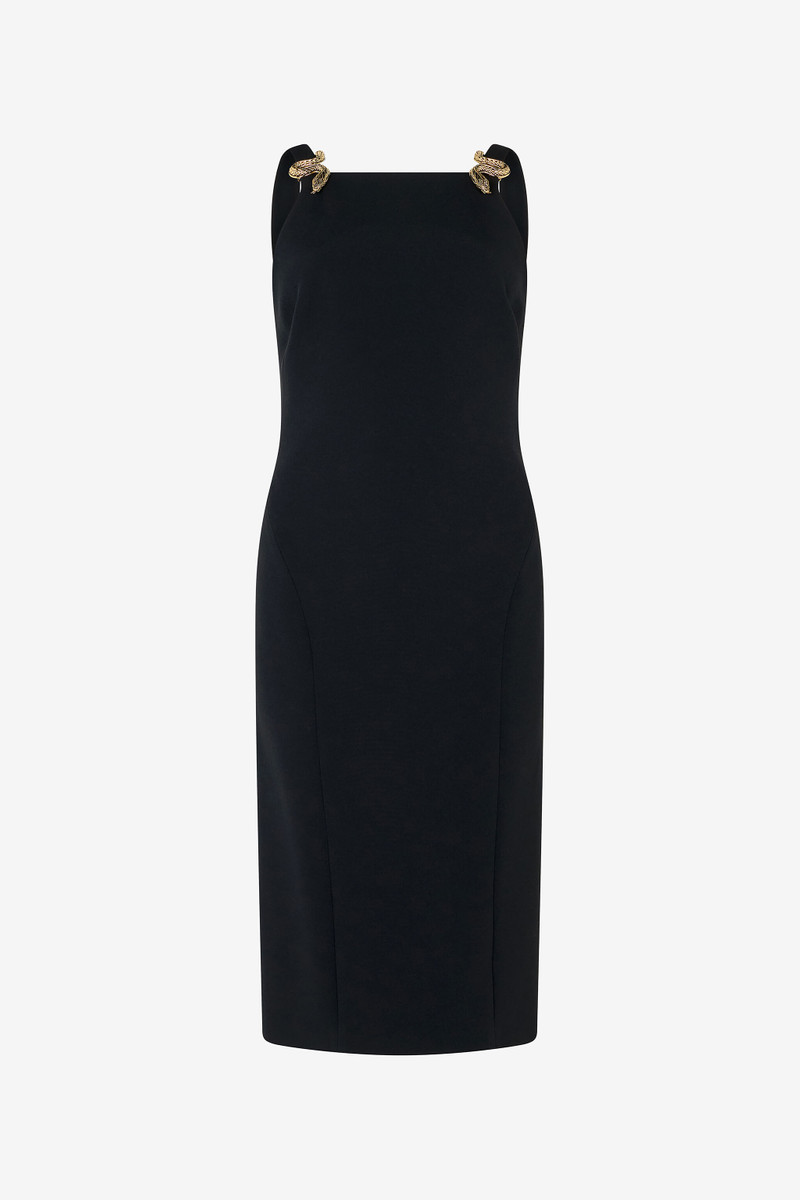 Black Sheath Dress with Snake Detailing 1