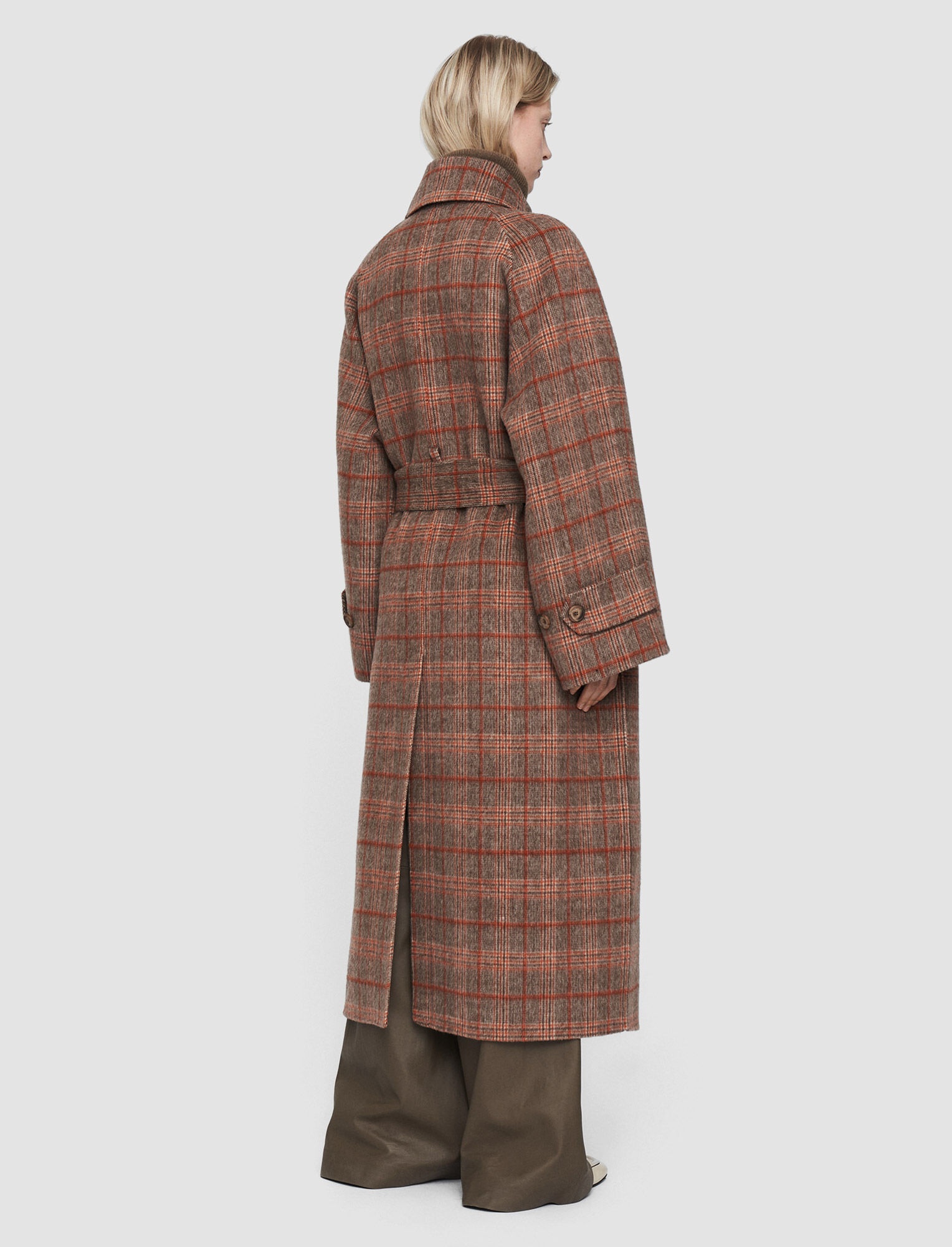 Double Face Plaid Chatsworth Coat - 3