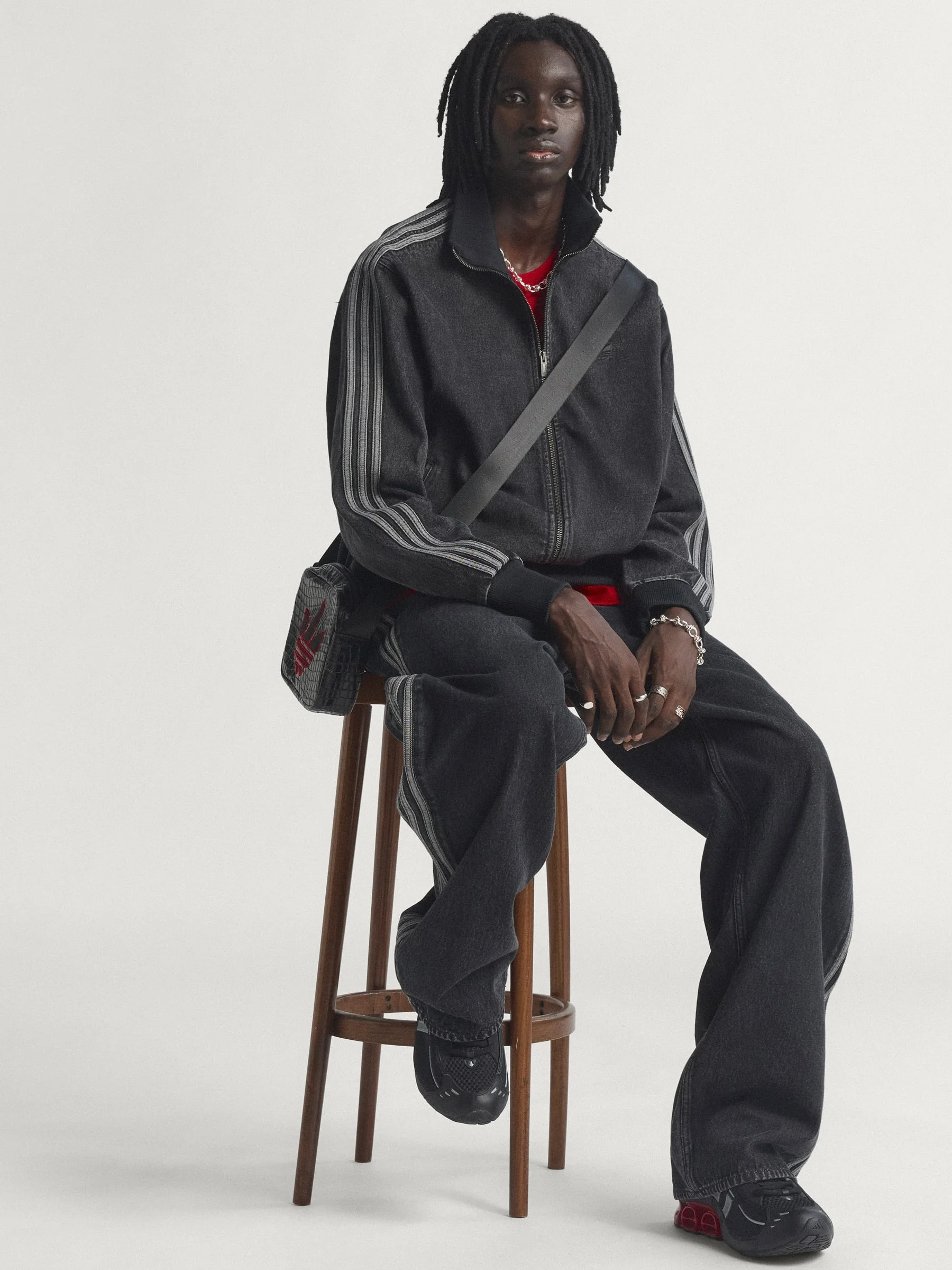 ADICOLOR DENIM FIREBIRD TRACK TOP - 1
