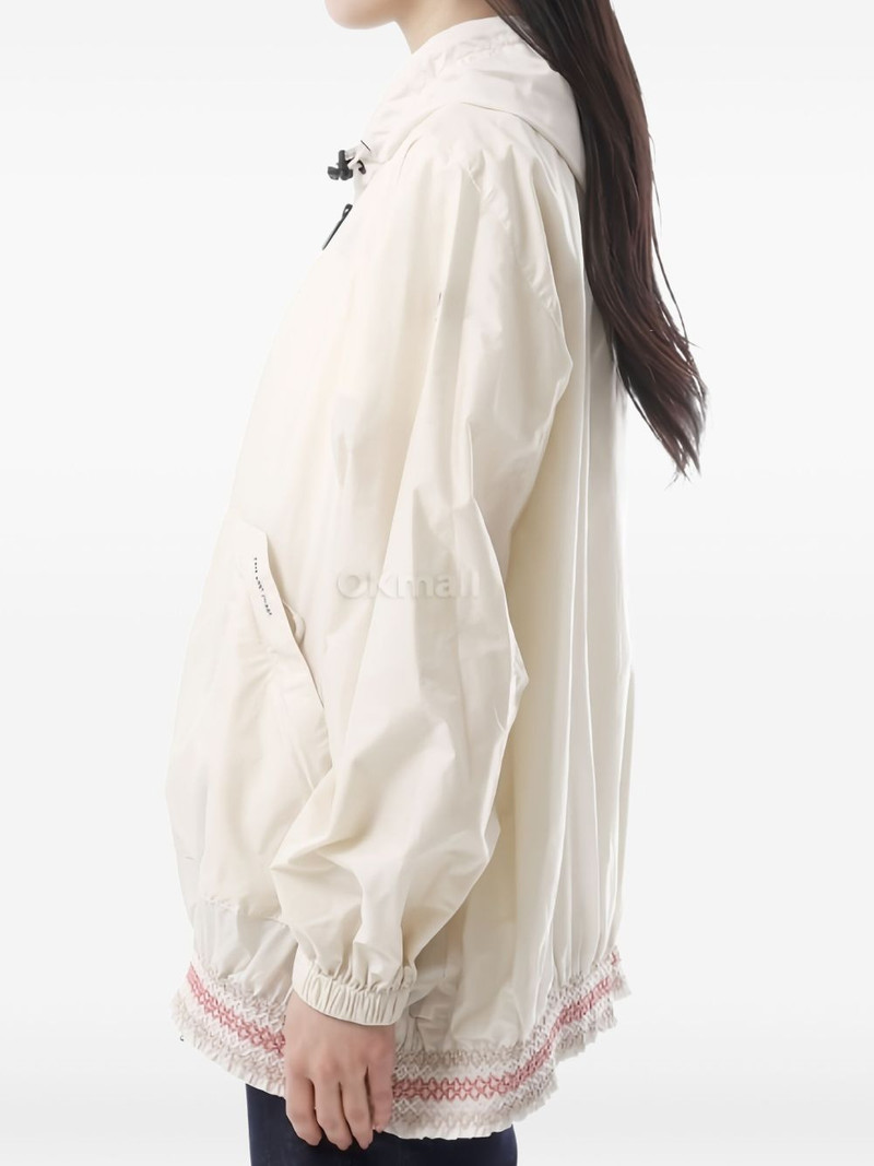 Moncler Grenoble embellished-hem raincoat outlook