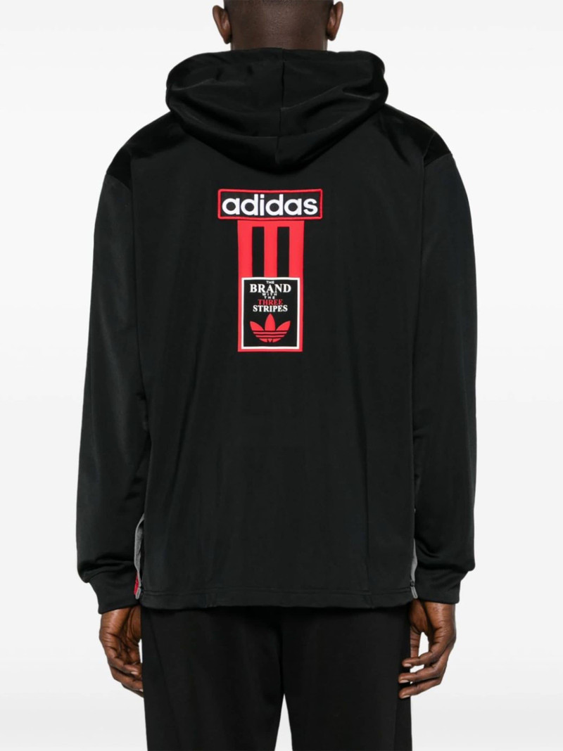 logo-embroidered zipped hoodie 4