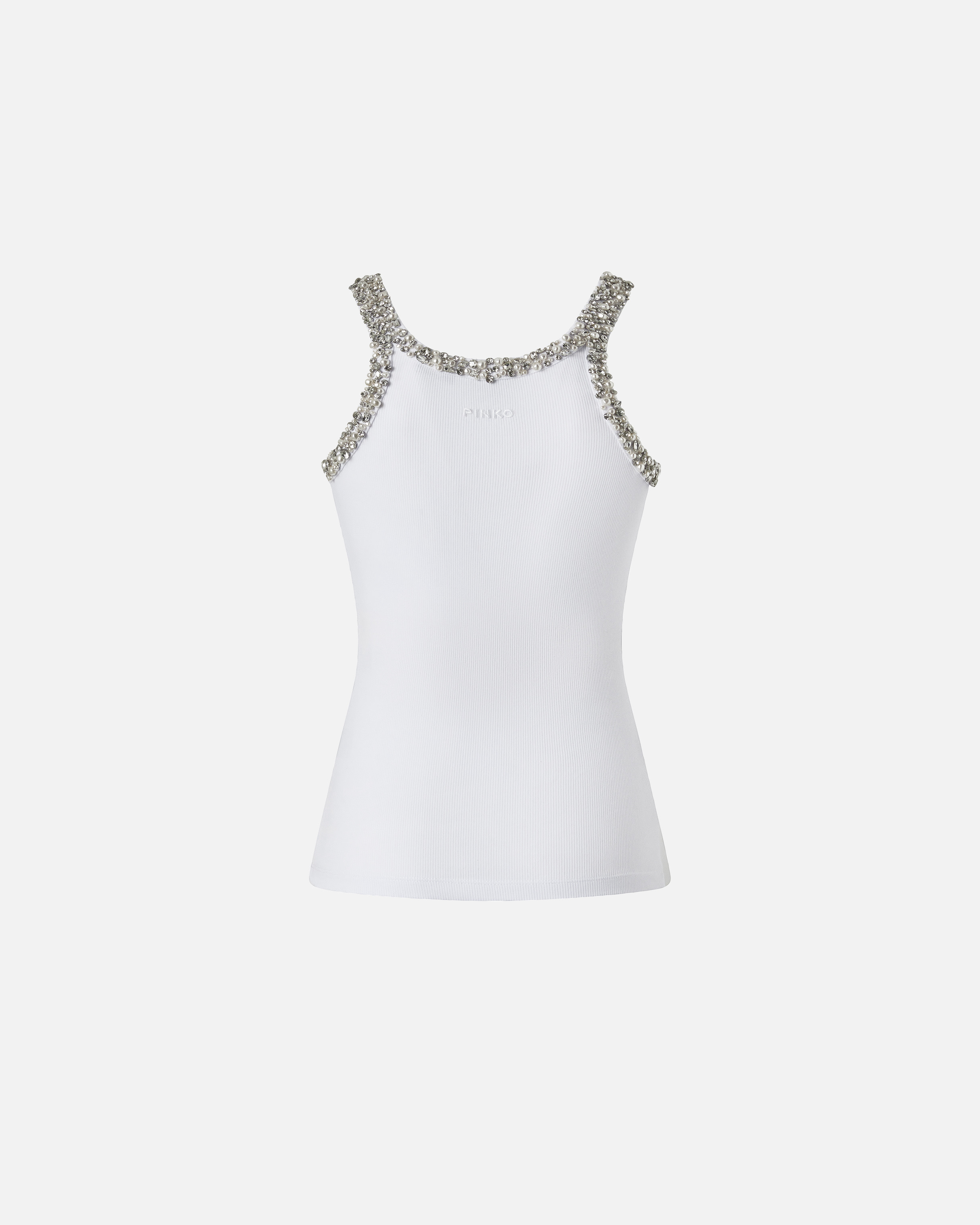 RIBBED TOP WITH BEJEWELLED EMBELLISHMENT - 6