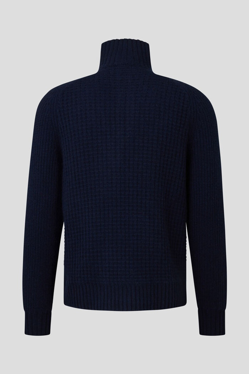 BOGNER Rey Cashmere half-zipper pullover in Navy blue outlook