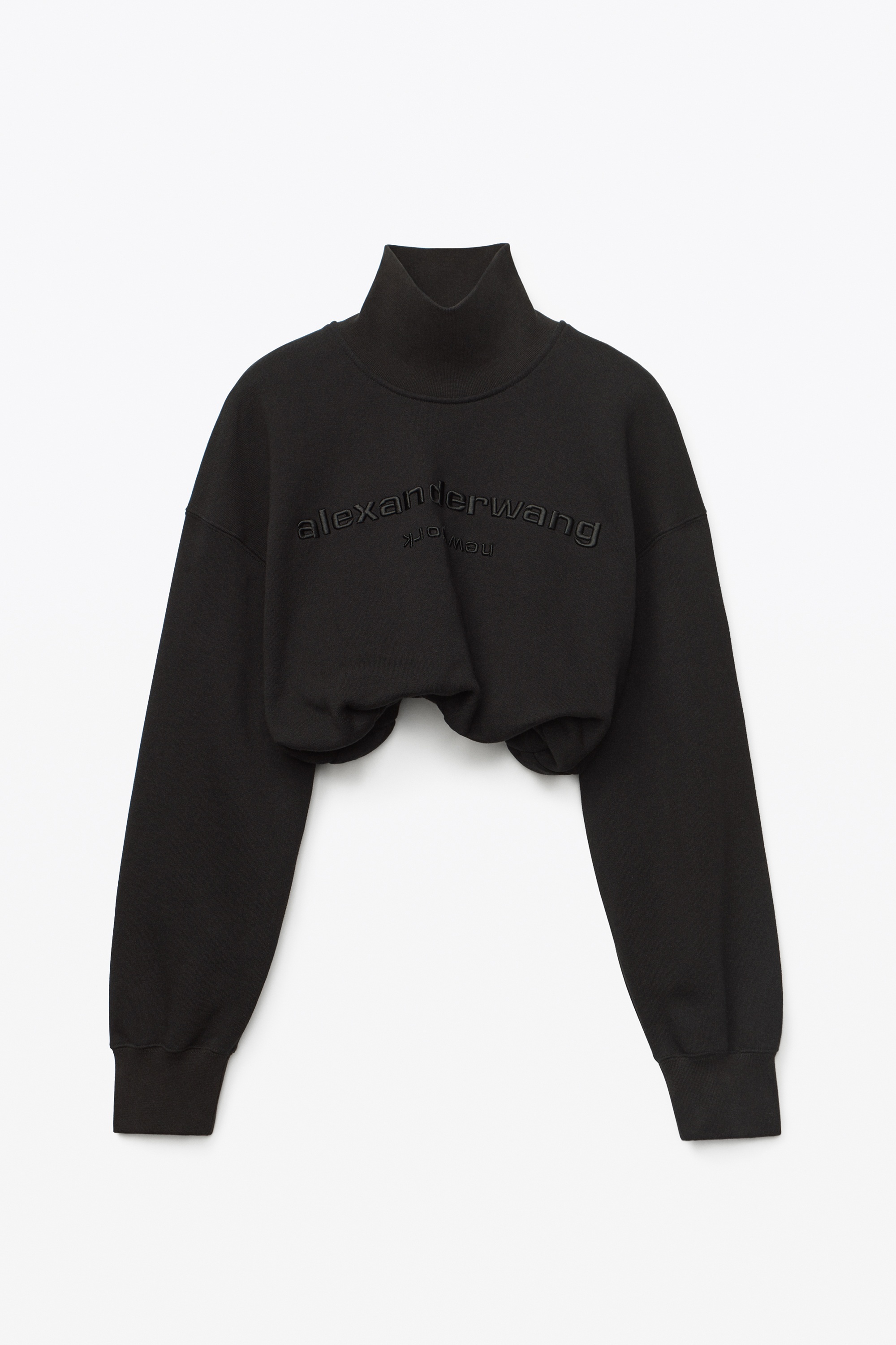 MOCK NECK SWEATSHIRT IN COTTON - 1