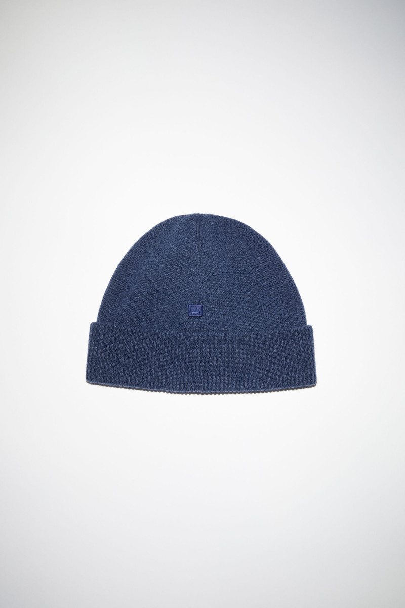 Micro face patch beanie - Ink blue 1