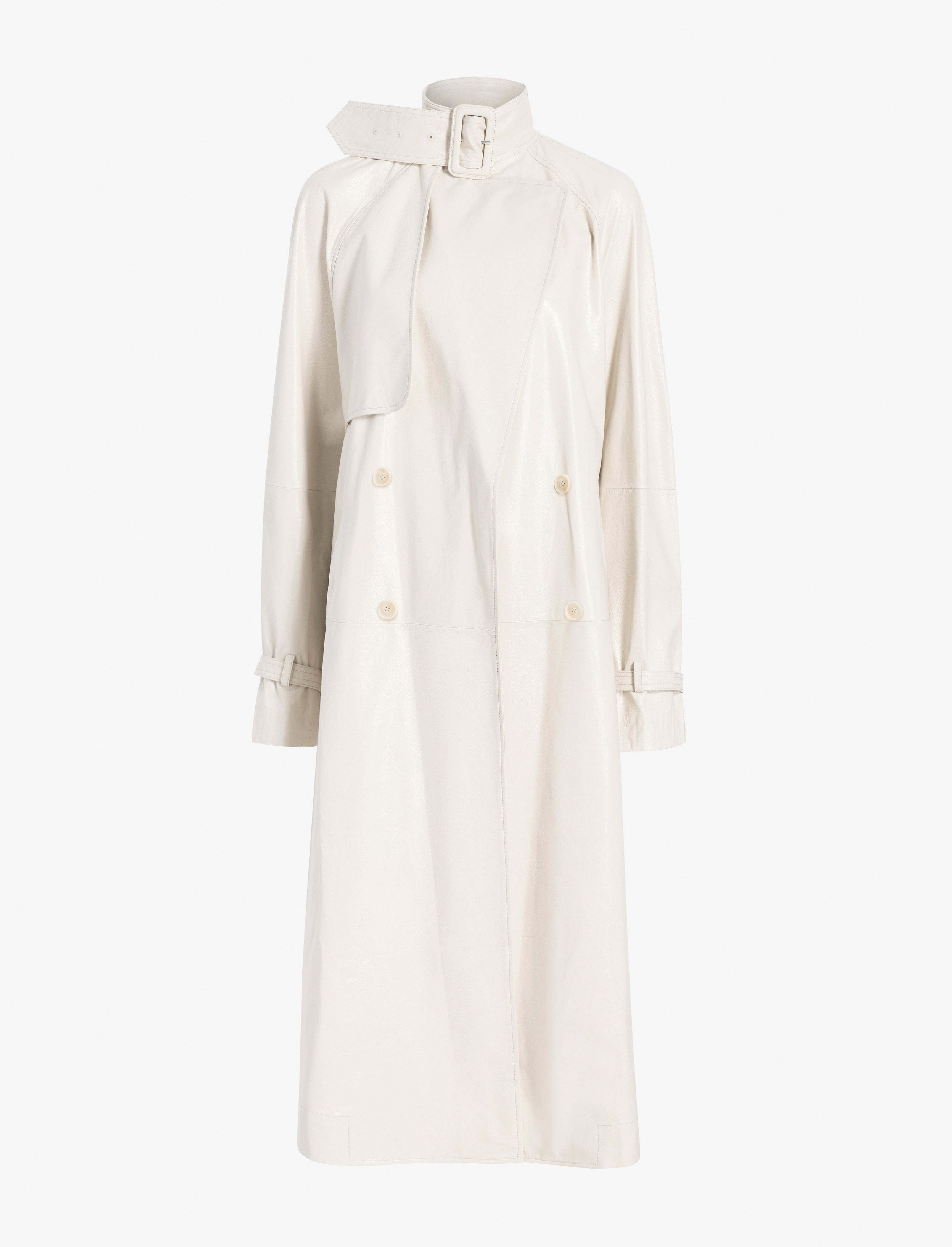 Sabina Coat in Lacquered Leather - 7