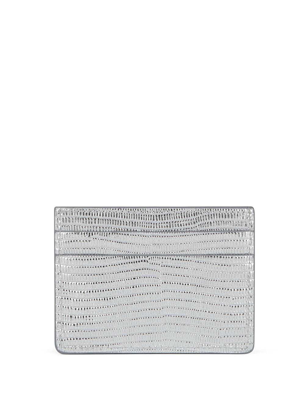 logo plaque grained cardholder - 2